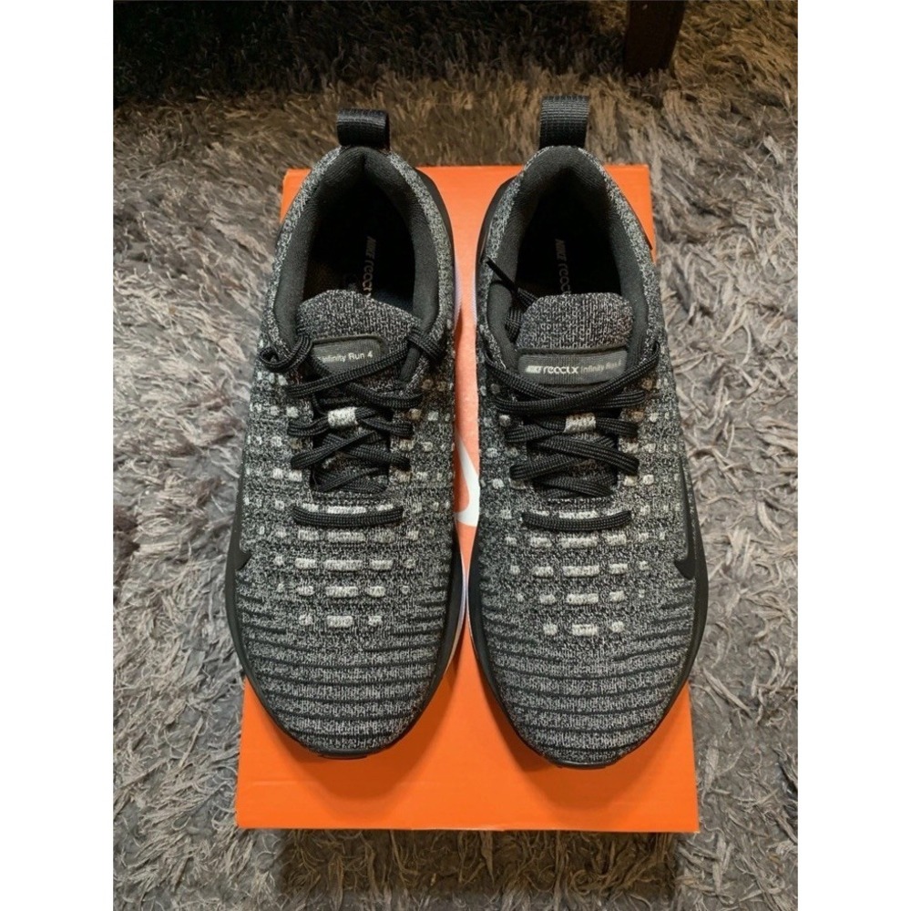Women's Size 10 Nike ReactX Infinity Run 4 Running Shoes Black White DR2670-003 - Picture 4 of 10